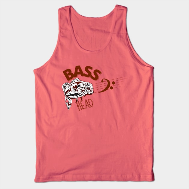 BASS HEAD BASS PLAYER  BASS NOTE DESIGN Tank Top by DAZu